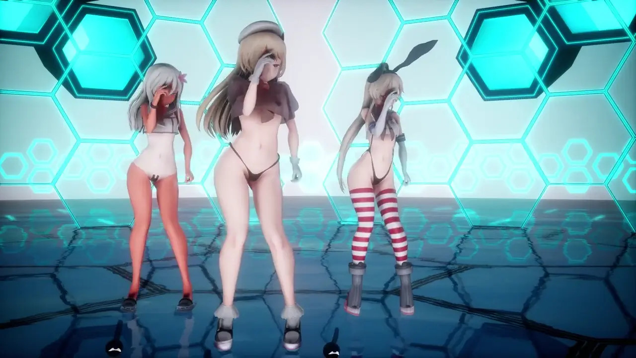 Shimakaze, Ro500 & Jervis - Instillation Dance [MMD R18] ShamuMMD