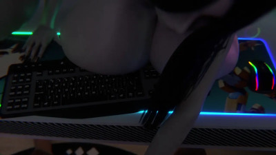 Sadako Fucks Guy At His Computer