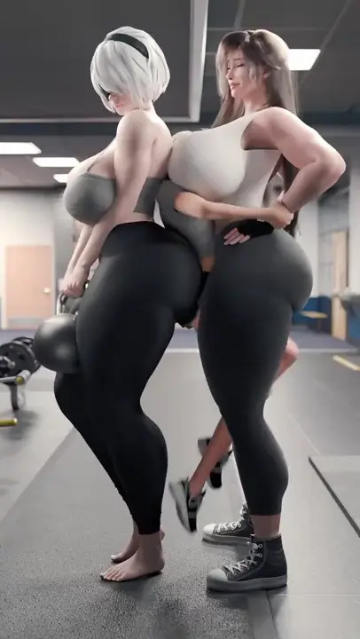 Squished between Tifa and 2B