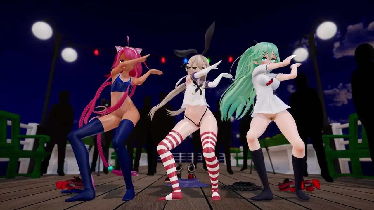 Shimakaze, Yamakaze & Kawakaze - Chewy [MMD R18] iorithm