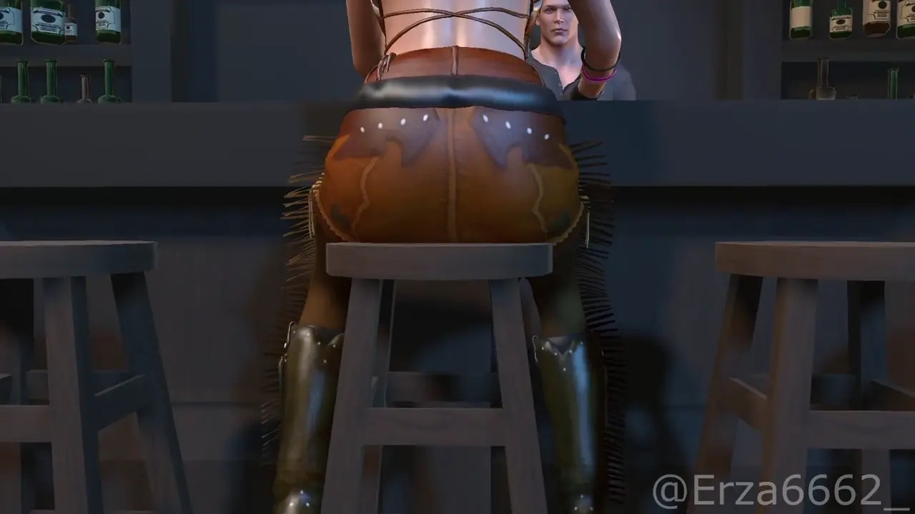 Hot sex in a bar