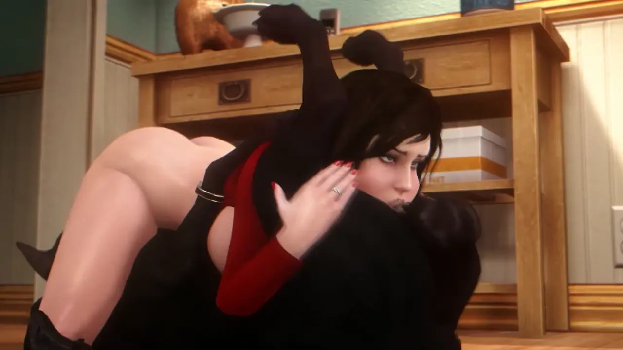 Elizabeth sharing her canine husband with 2B