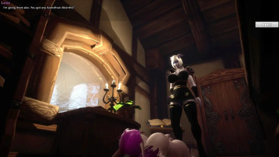 Female Draenei bangs bondage futa elf