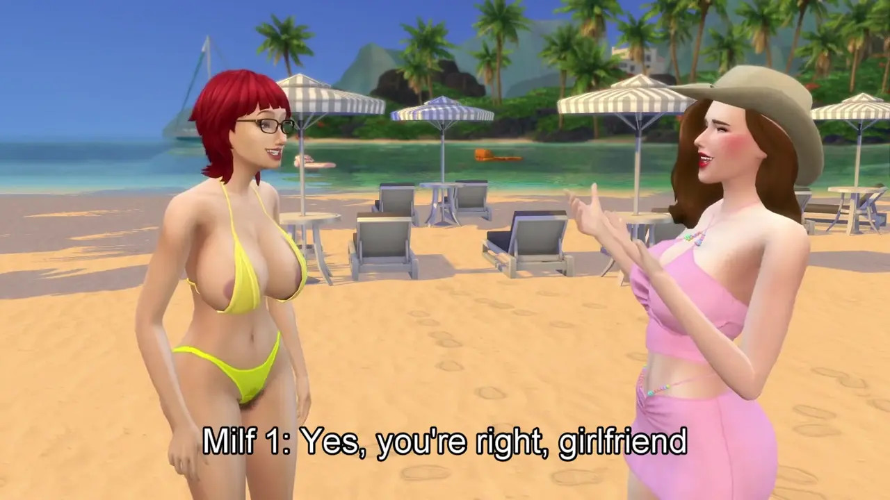 Moms on the beach "part 2" (With voice acting)