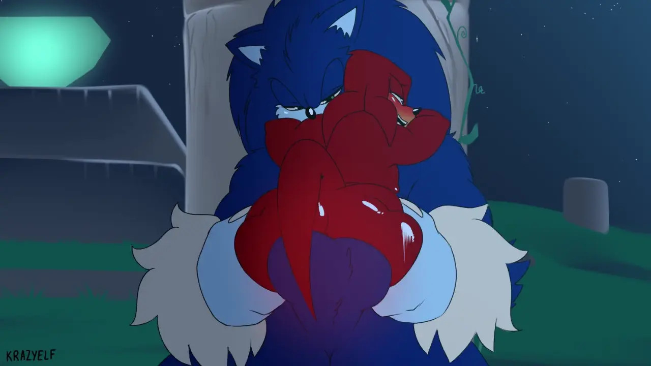 Knuckles riding Werehog