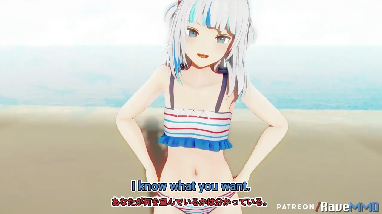 Gura likes to Tease [RaveMMD]