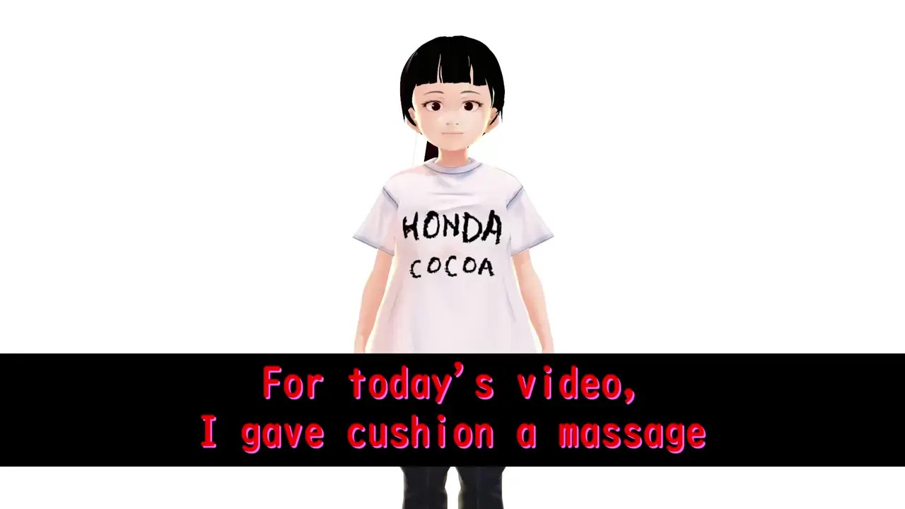 Cocoa Anime girl massages a hard, thick stick.