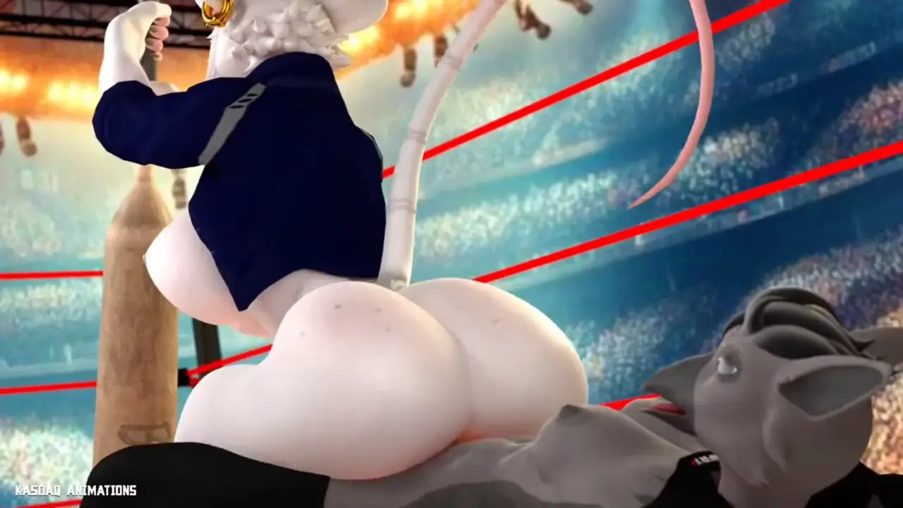 white furry thing reverse cowgirl