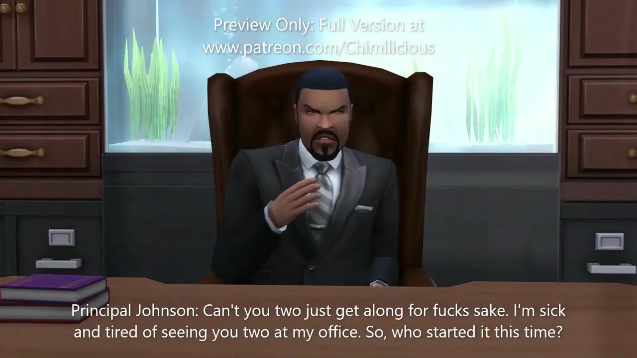 Naughty Student Fucks The Principals Big Black Cock To Get Out Of Detention