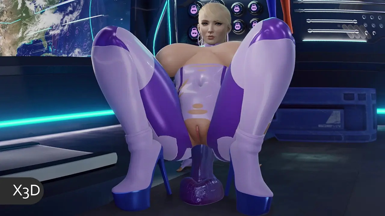 Spacegirl Dildo Sitting [X3D]