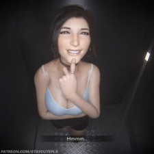 Lara Croft stuck in the elevator