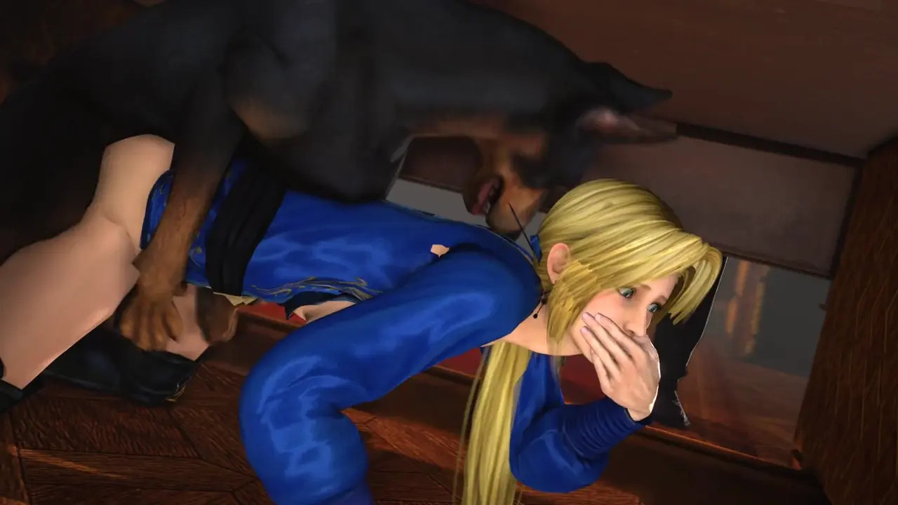 Helena fucked by dog while trying not to get caught [Blueberg]