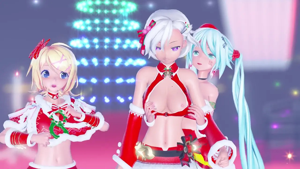 [4kmmd]Snowtrick Miku Rin Mitsu plus ver