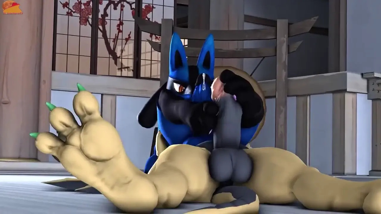 Lucario foot/paw job