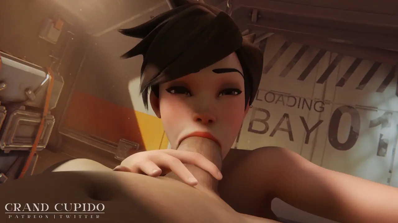 Tracer Trying Hard to Give the Best Blowjob