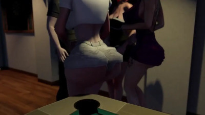 Futanari Wives & Husband Massive Orgy