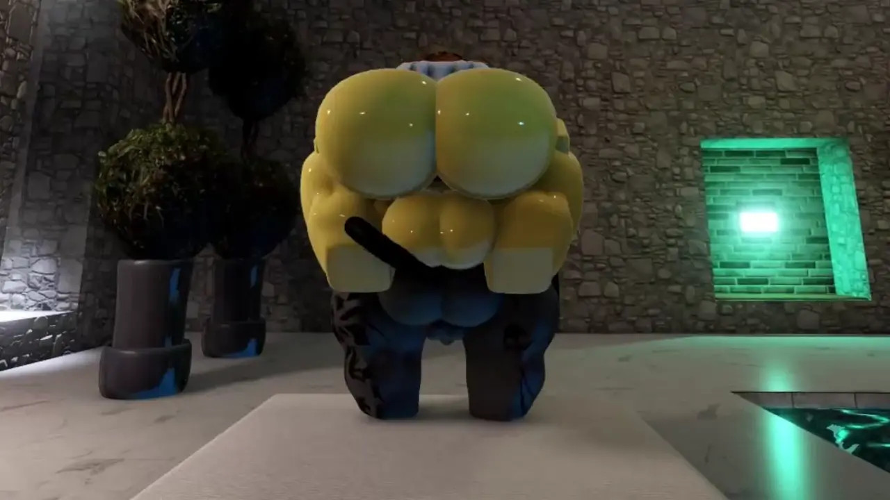 A big bee up in a small femboy cat... this don't math...
