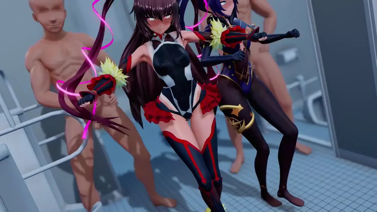 MonaKaze-chan, toilet girls serving in a public restroom