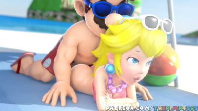 Mario X Peach Beach Pronebone