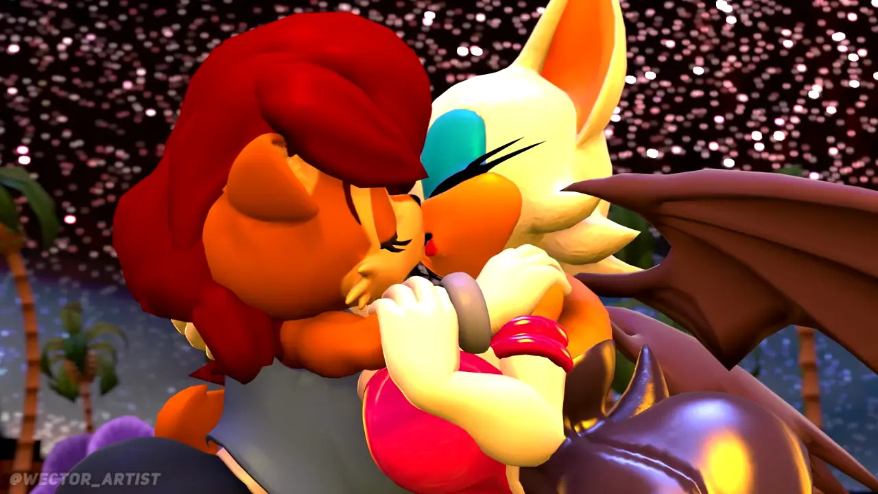 Sally kisses Rouge