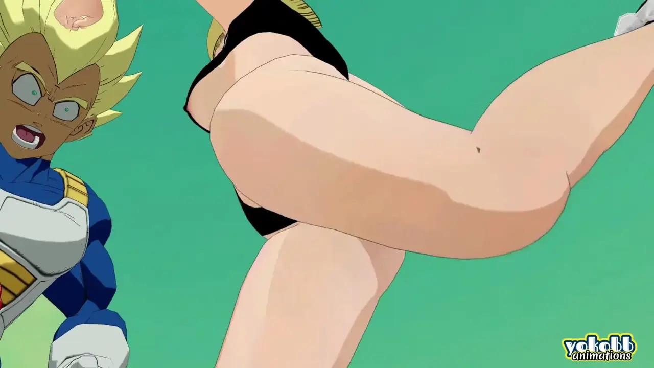 Android 18 Kicks and Destroys Vegeta's Balls [YokoBB]