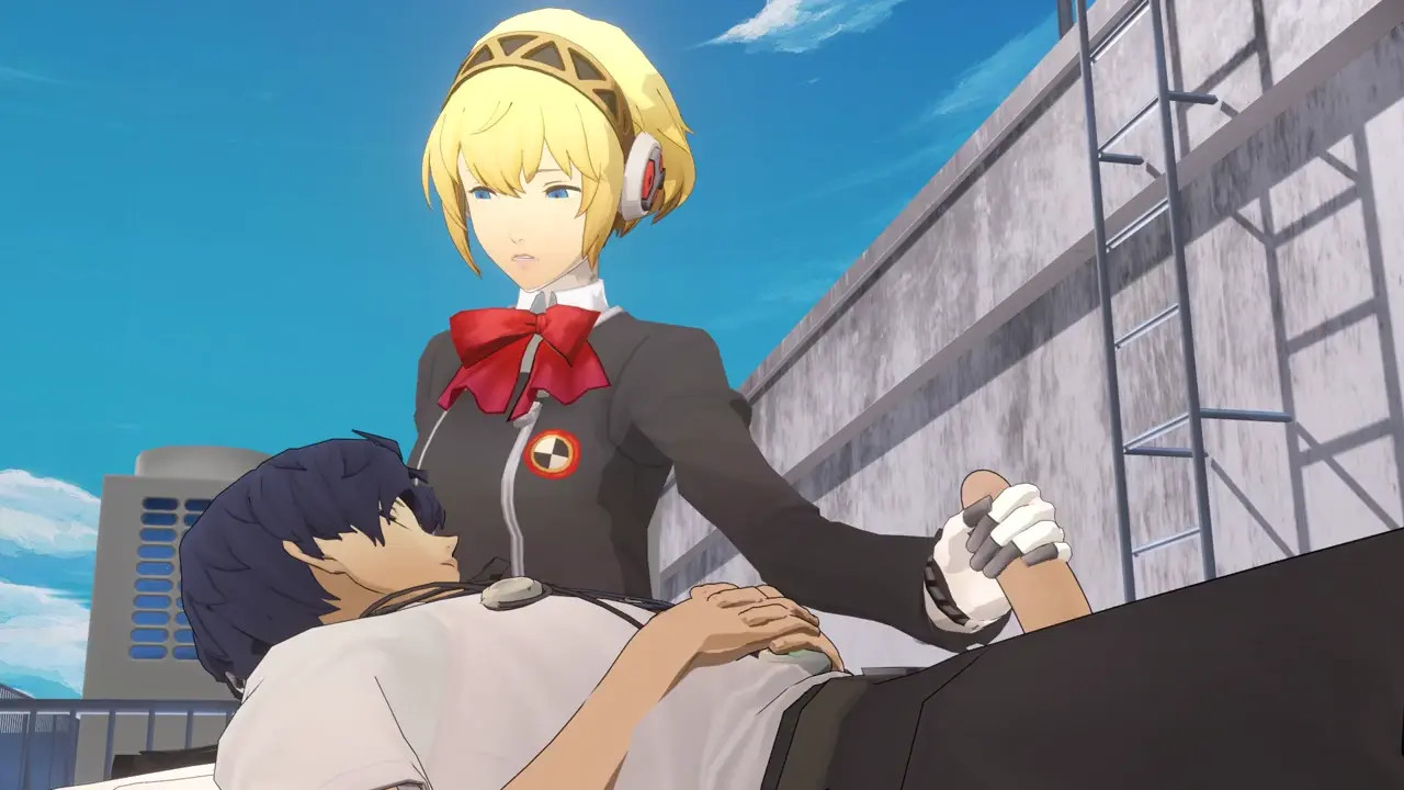 Aigis Rooftop Handjob