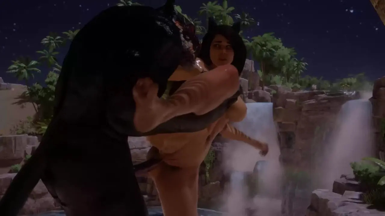 Wild Life Wolf with Cat Girl