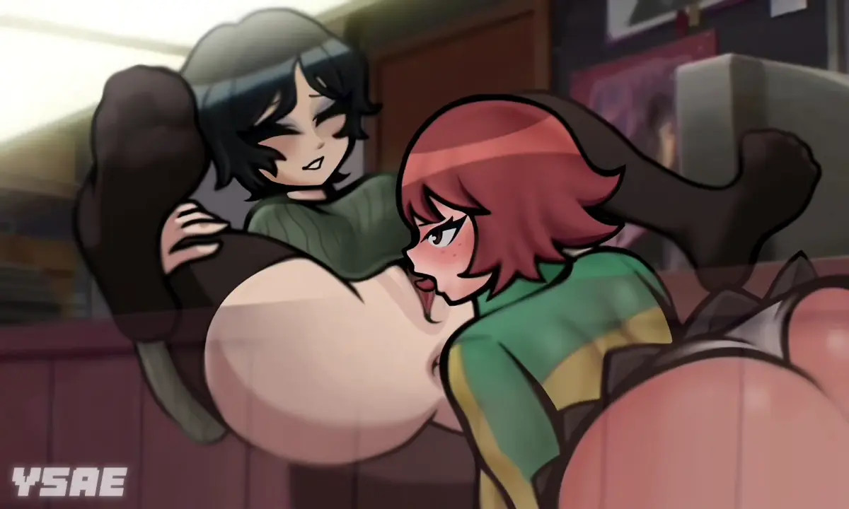 Kim licking Hollie 1
