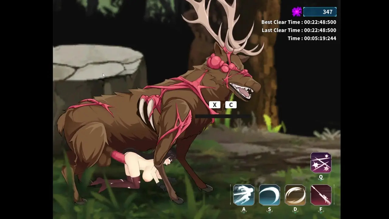 Project SENA - Giant Deer pounds Sena pussy.
