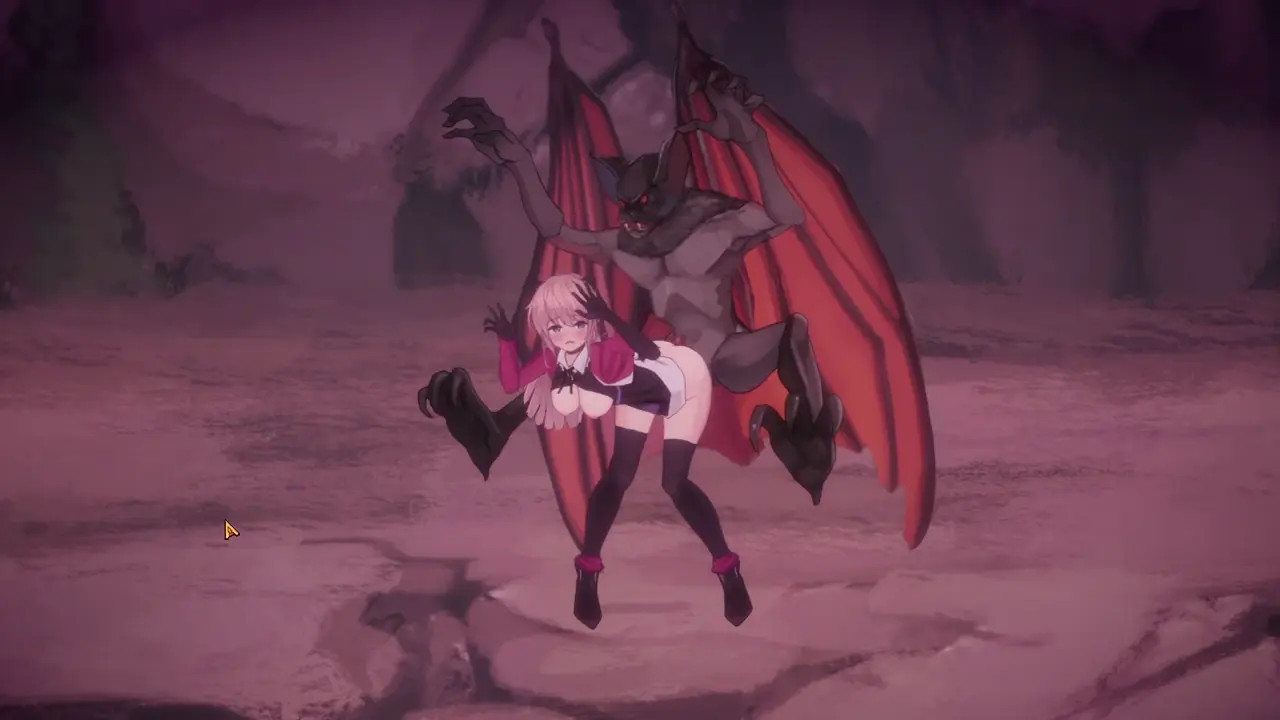 Vivi and the magical island - Vivi attacked by oversized bats.