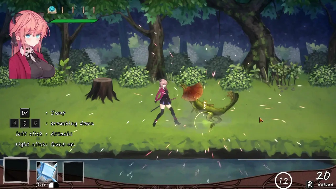 Vivi and the magical island - Vivi attacked by reptiles.