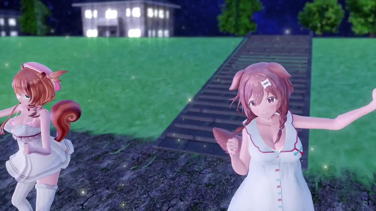 [4kmmd]Korone Risu Natsukoi Hanabi Yukata ver