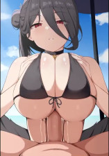 hasumi swimsuit paizuri (blue archive) by renetan