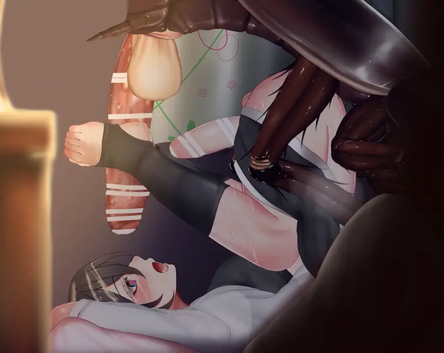femboy x cockroach footjob
