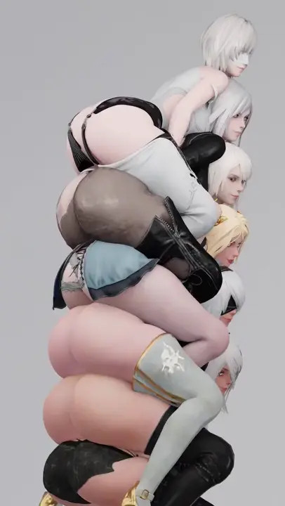 NieR girls twerk tower