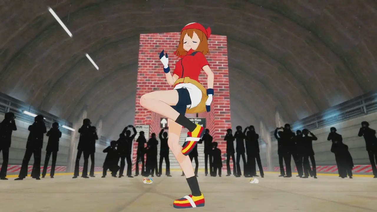 May exposes herself at the Battle Subway
