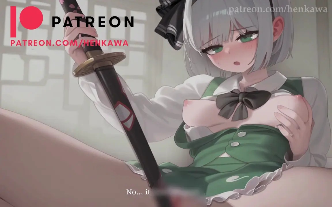 Konpaku Youmu masturbation with big katana