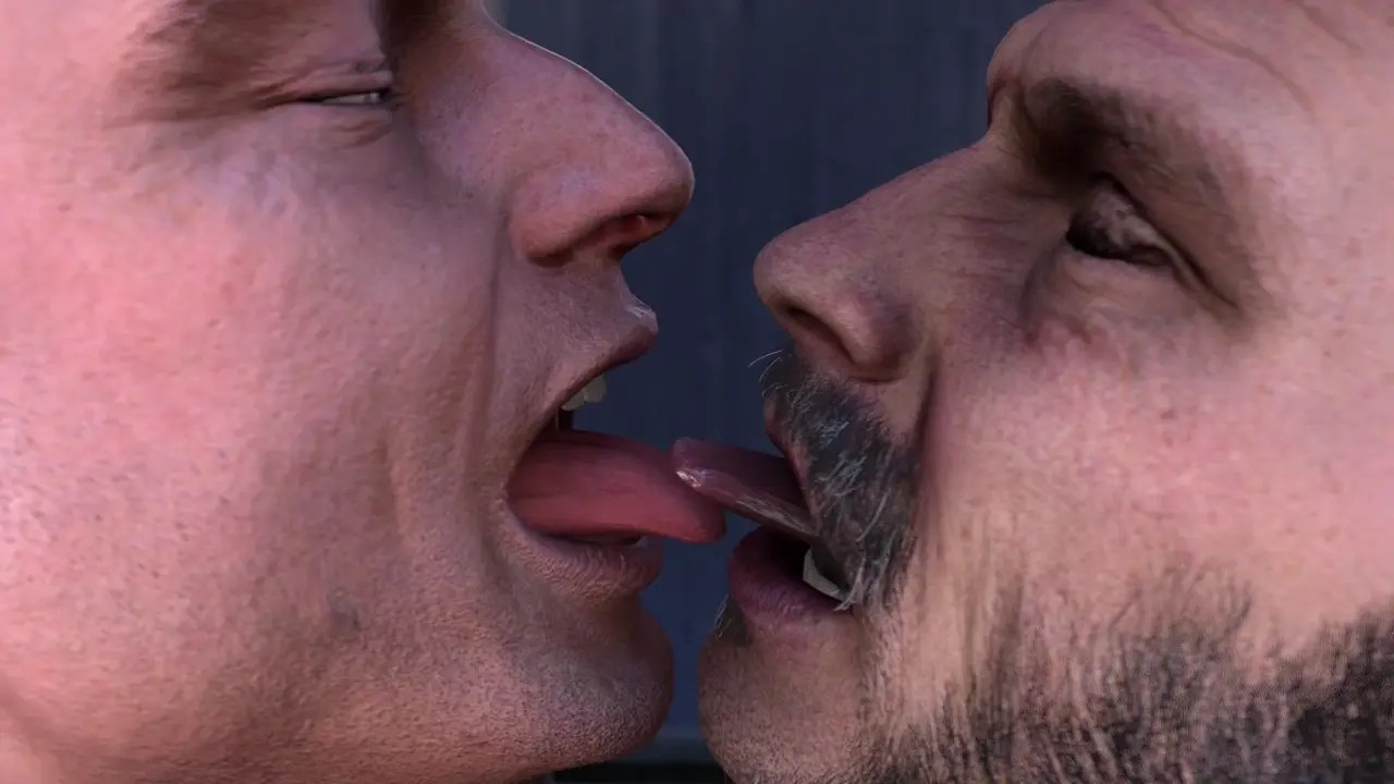 Kano vs. Johnny Cage; Round 1, Kiss!