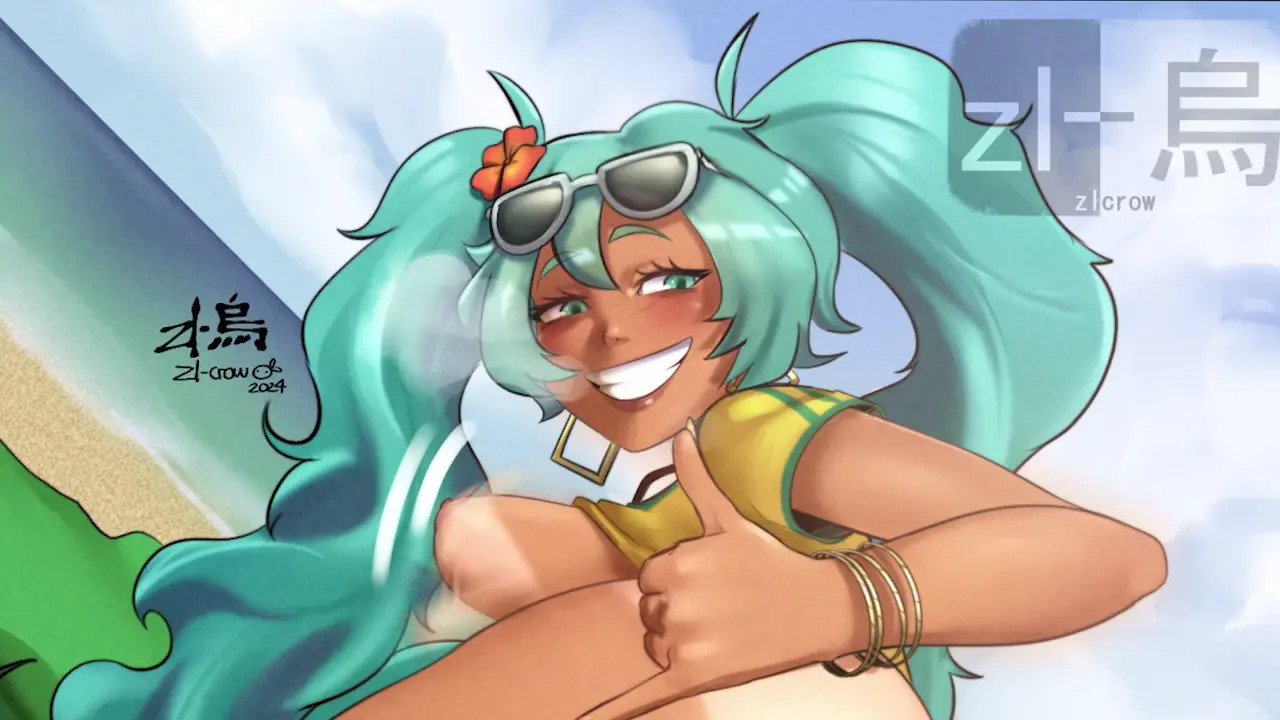 Brazilian Miku Gets Fucked in the Beach (Comic Dub)
