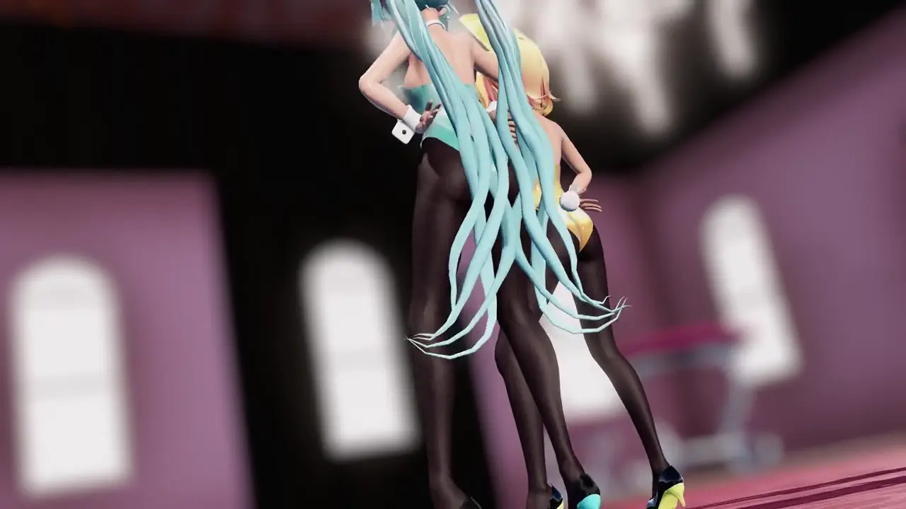[4kmmd]Miku Rin Bunny style diff\pink ver[Uncensored]