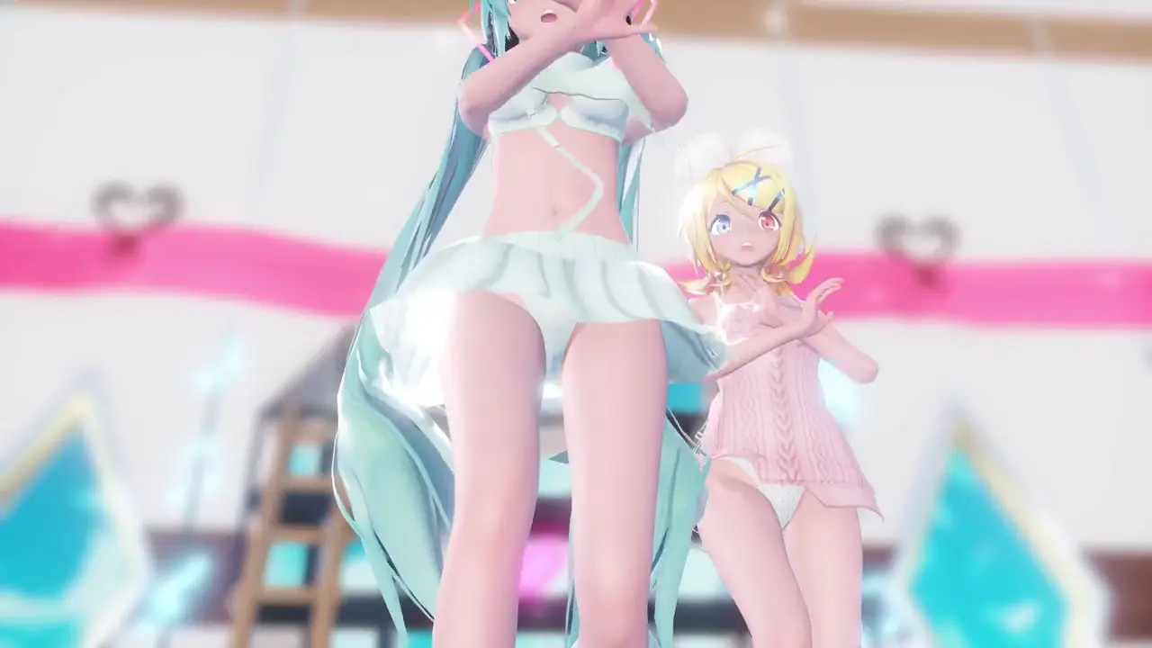 [4kmmd]Miku Rin Lap Tap love Normal ver[Uncensored]