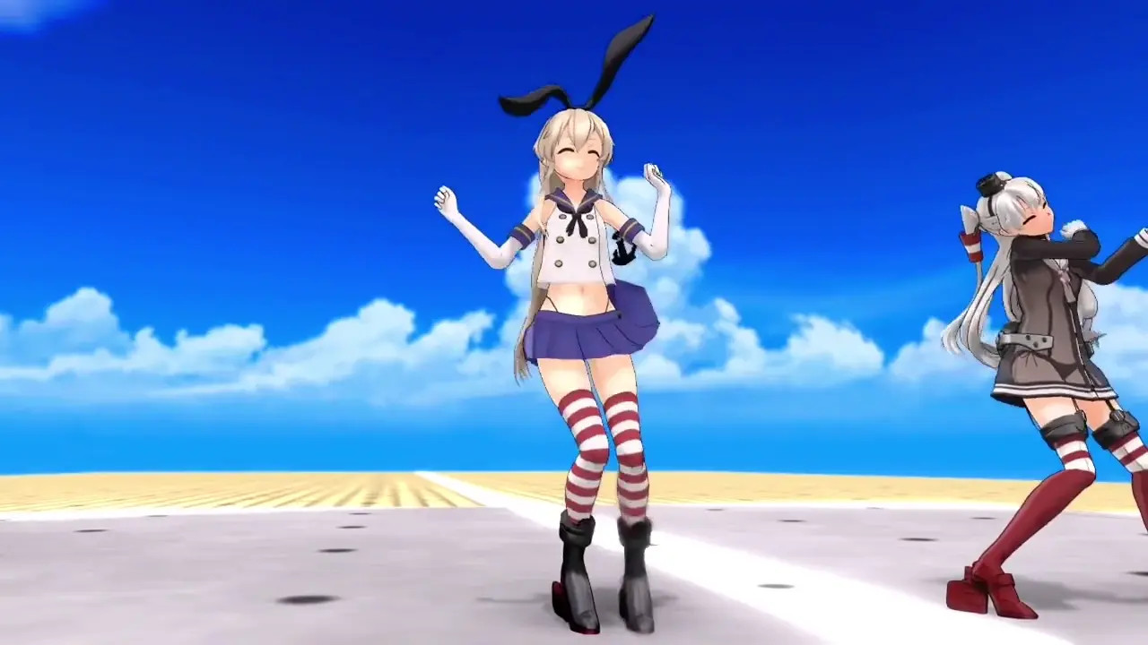 Shimakaze & Amatsukaze - Brain Fluid Explosion Girl [MMD R18] Gosenchin