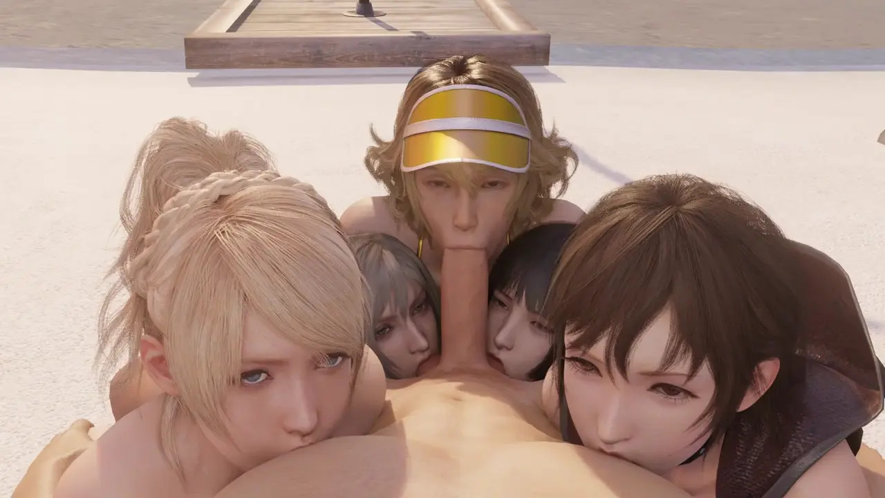Beach Party Sixsome