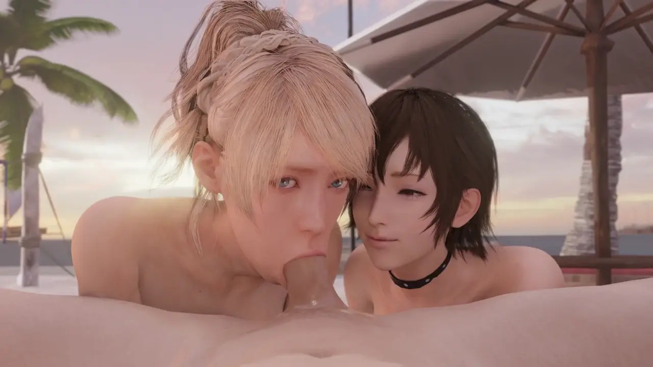 Beach Party Luna and Iris BJ ReRender