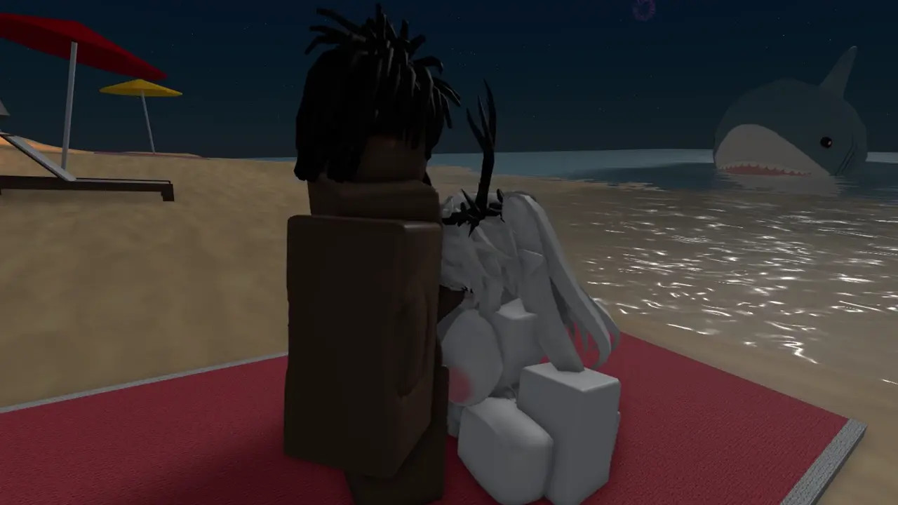 Bitch with antlers gets fucked on the beach