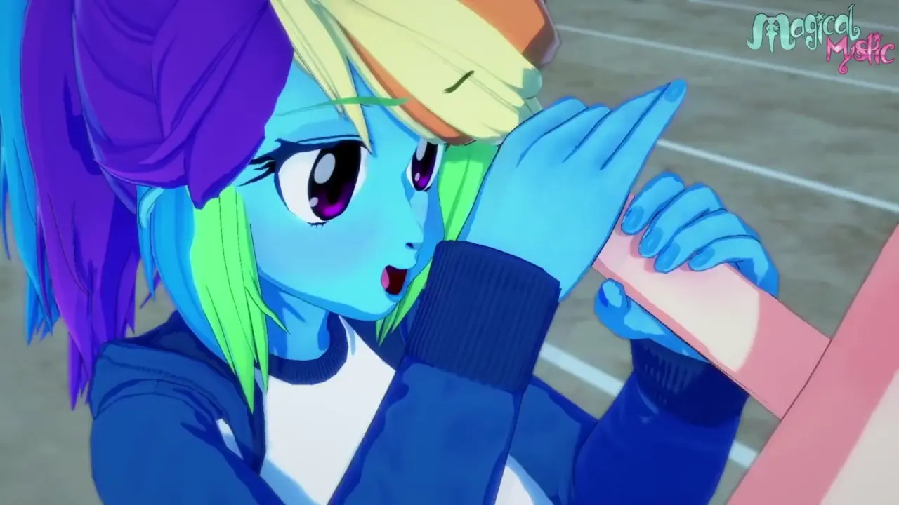 Rainbow Dash gives you a handjob and you make a bit of a mess... (MagicalMysticVA)