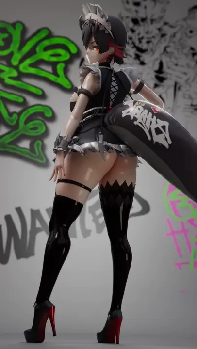 Ellen Joe Shaking Her Tail [DKClaude3D]