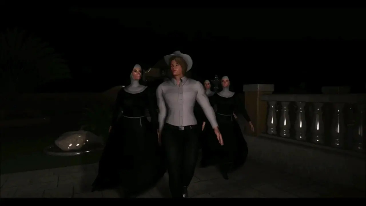 Shemale Wild West-Monastry Gangbang