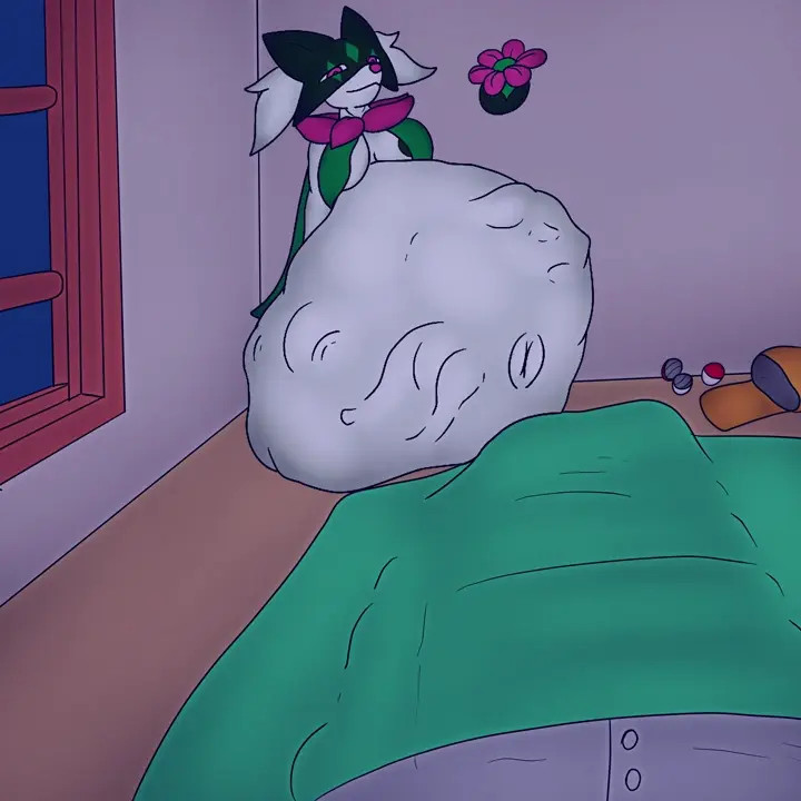 you look into the corner of the room [cw: animated, vore, loop]