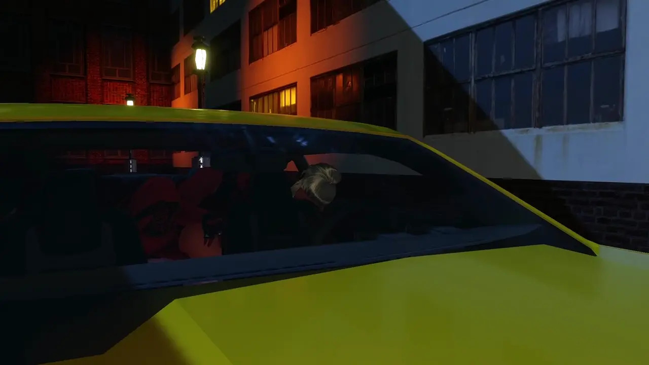 Wild car sex in club parking lot